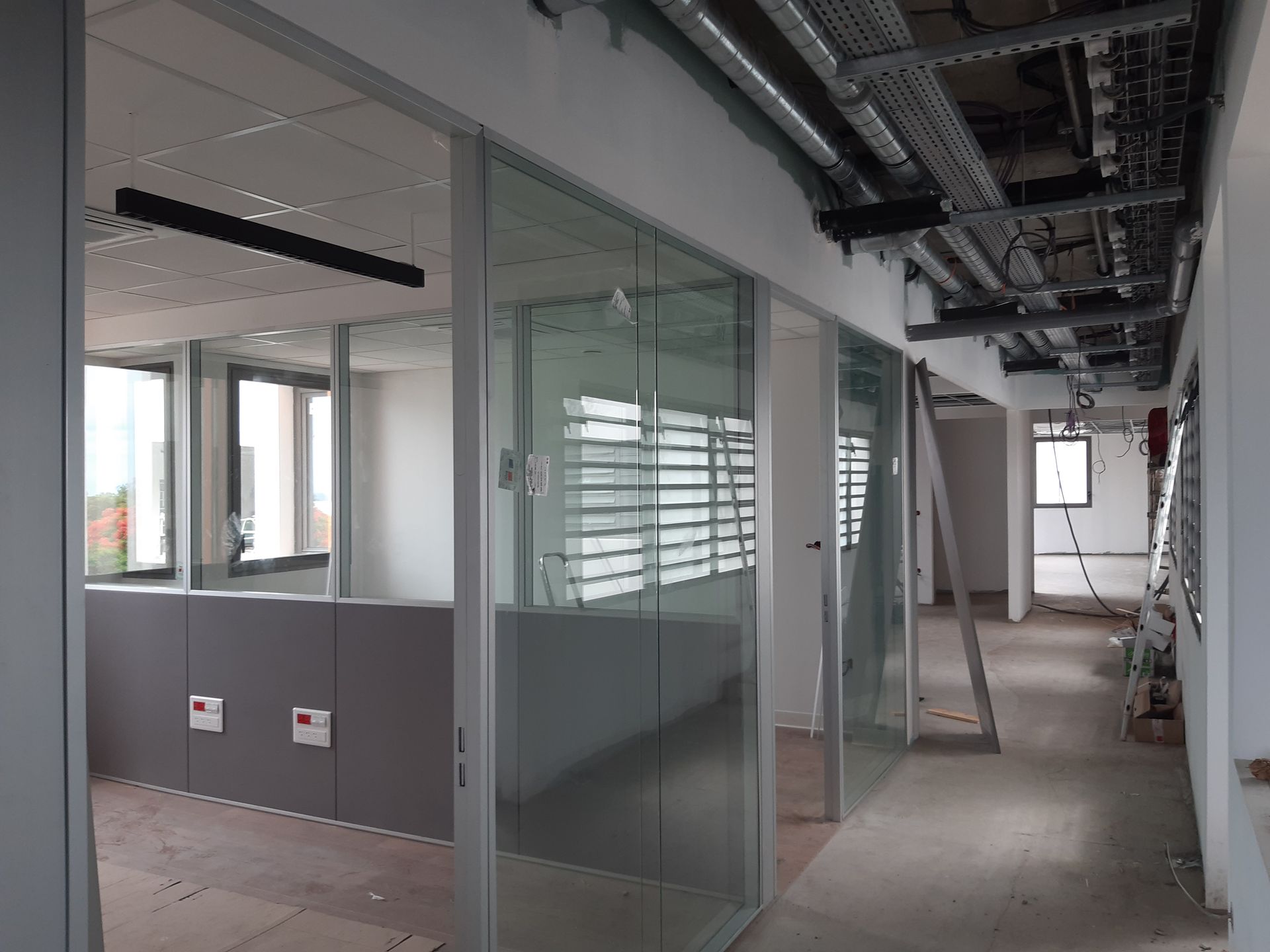 Intérieur vitré d'un hotel