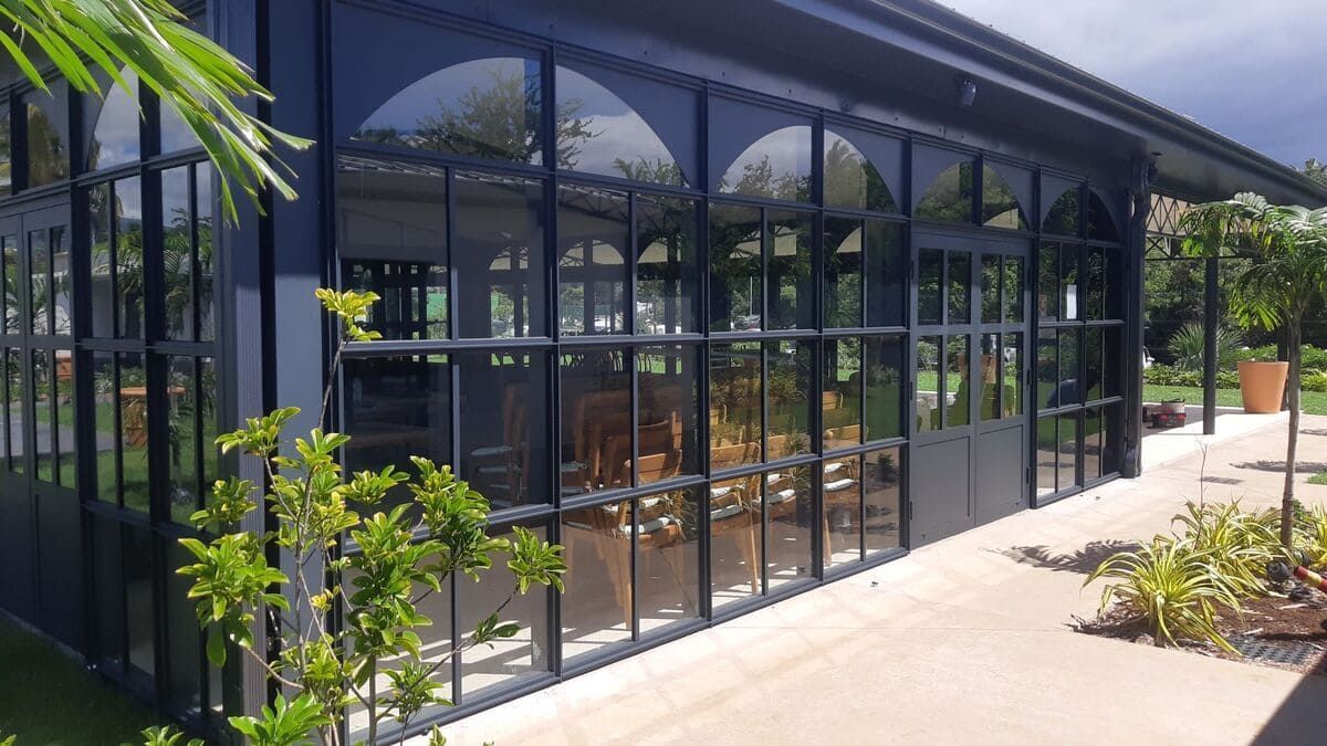 Portes vitrées pour une orangerie