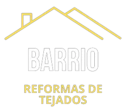 El logotipo de barro reformas de tejados muestra una casa con una chimenea en el techo.