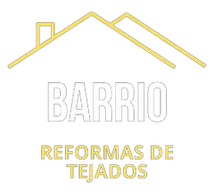 El logotipo de barro reformas de tejados muestra una casa con una chimenea en el techo.