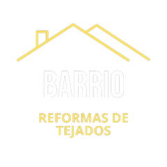 El logotipo de barro reformas de tejados muestra una casa con una chimenea en el techo.