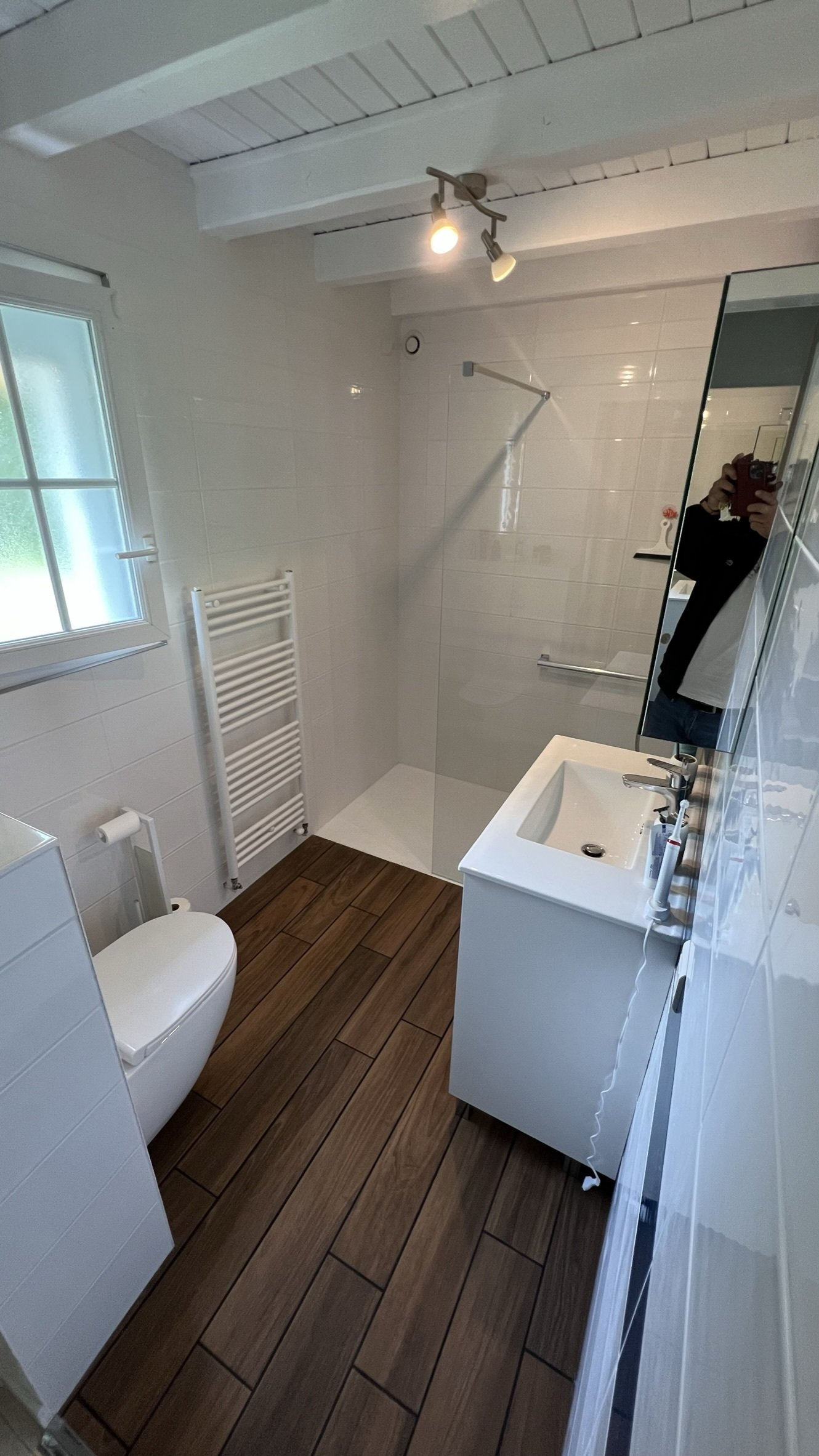 Carrelage Pont de Bateau et douche italienne