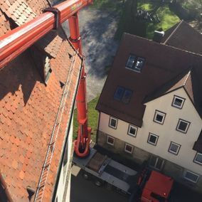 Blick auf Schieferhaus