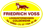 Ein Logo für Friedrich Voss mit einem Fuchs darauf