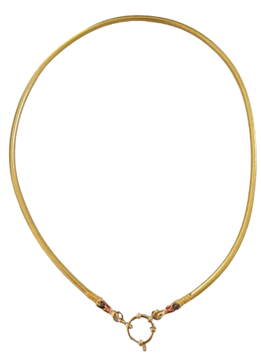 Collier en or avec fermoir circulaire.