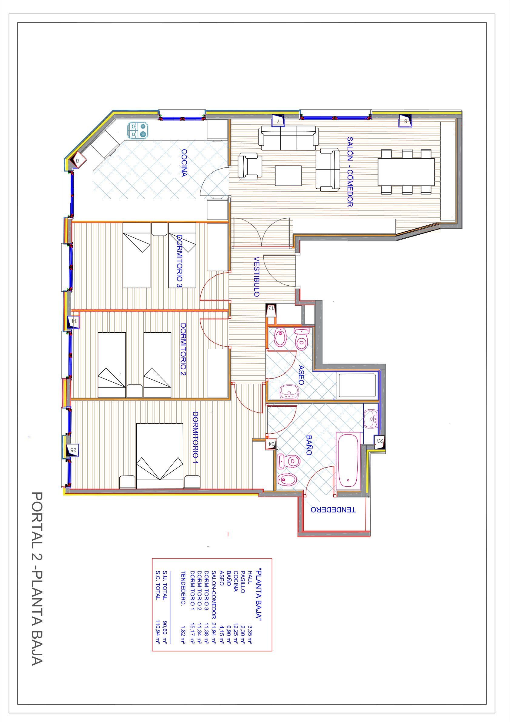 Un plano de una casa con muchas habitaciones.