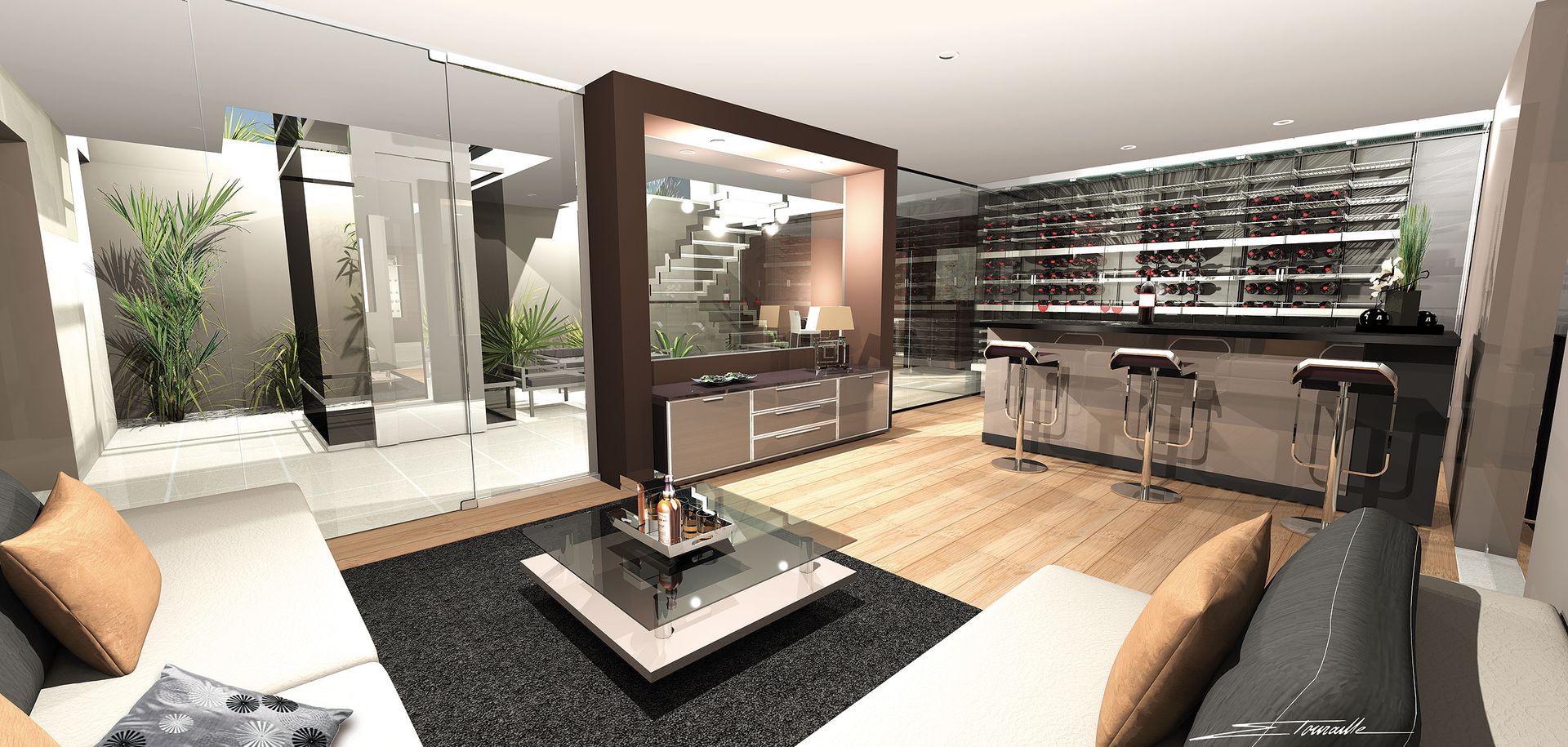 Le salon villa Leman