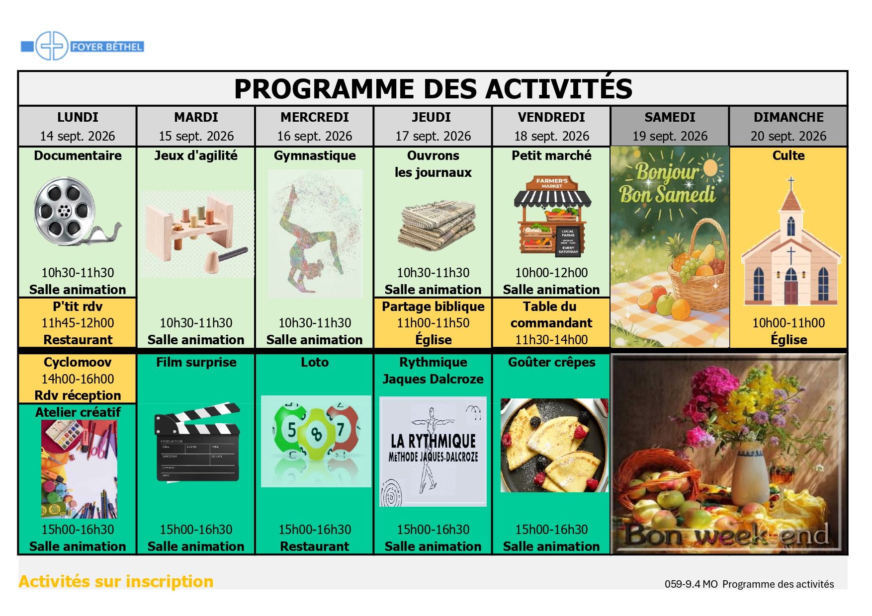 programme EMS Foyer Béthel