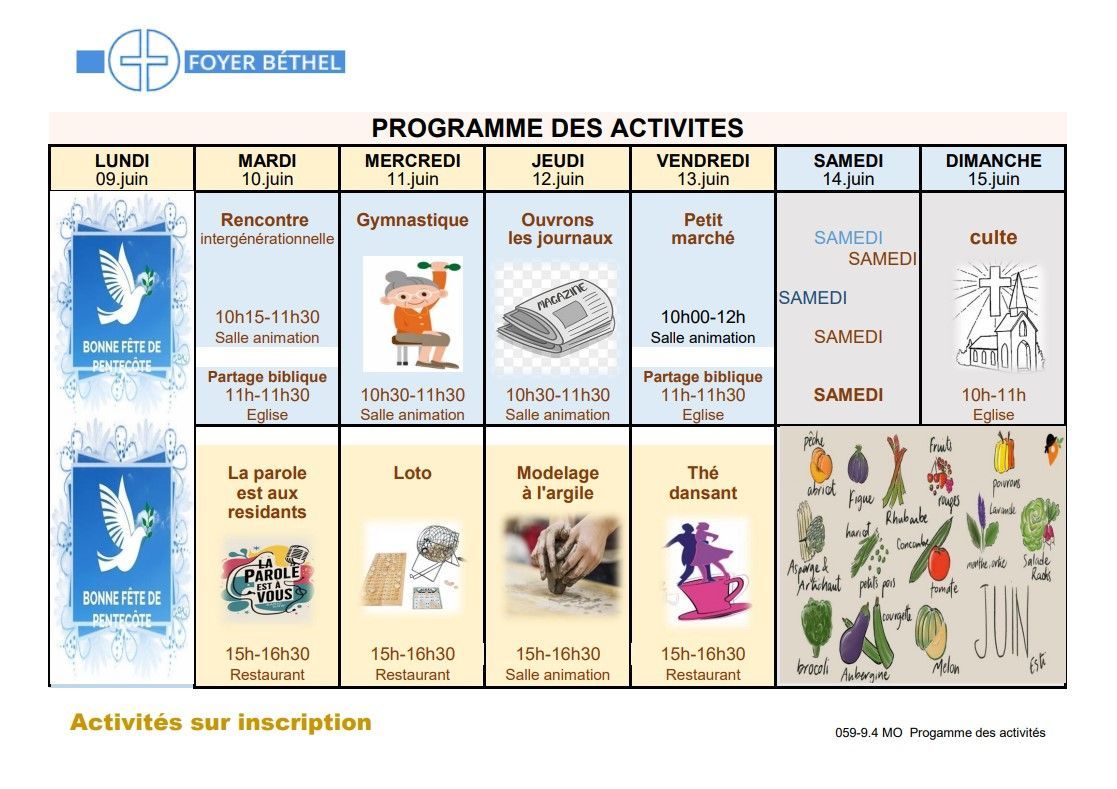 Programme - Foyer Béthel