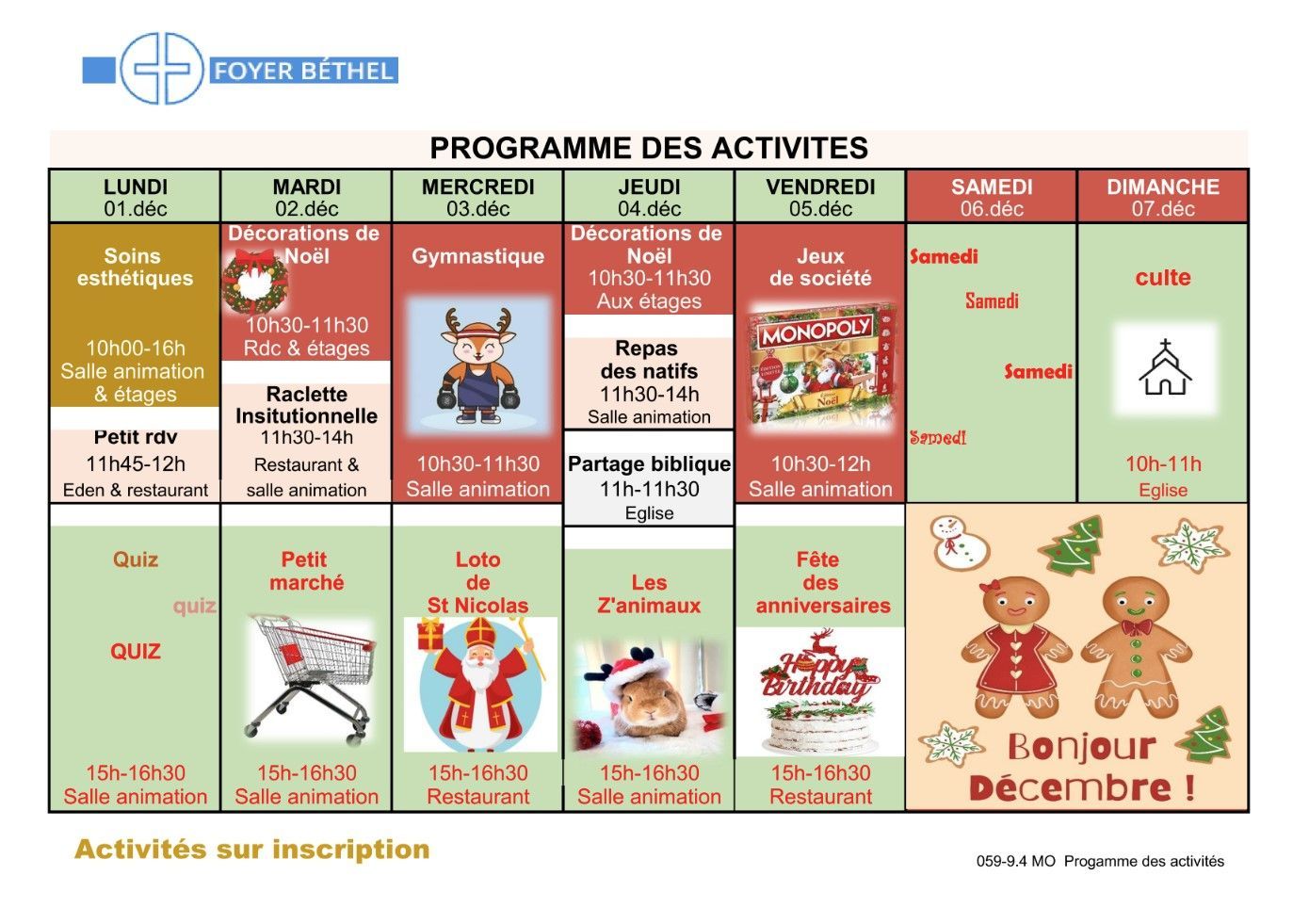 Programme - Foyer Béthel