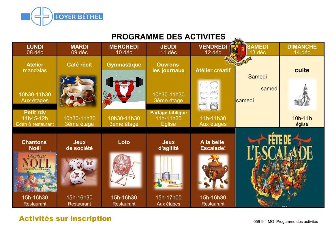 Programme - Foyer Béthel