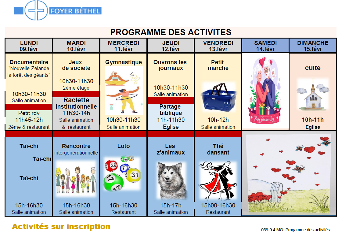 Programme - Foyer Béthel