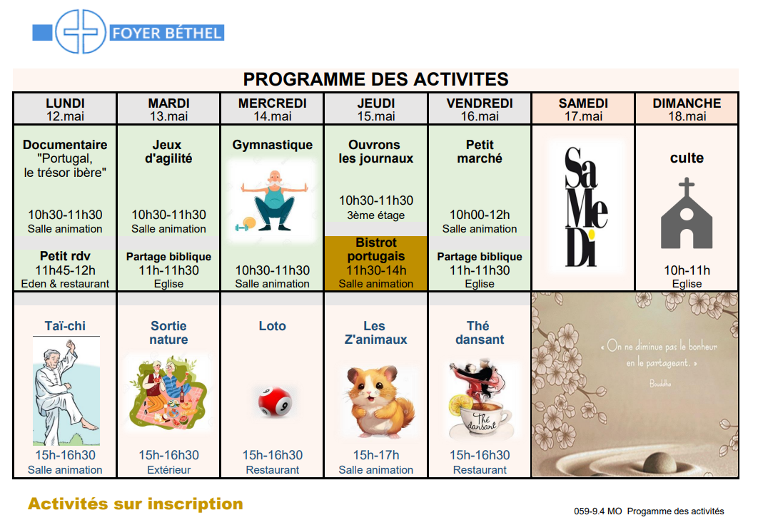 Programme - Foyer Béthel