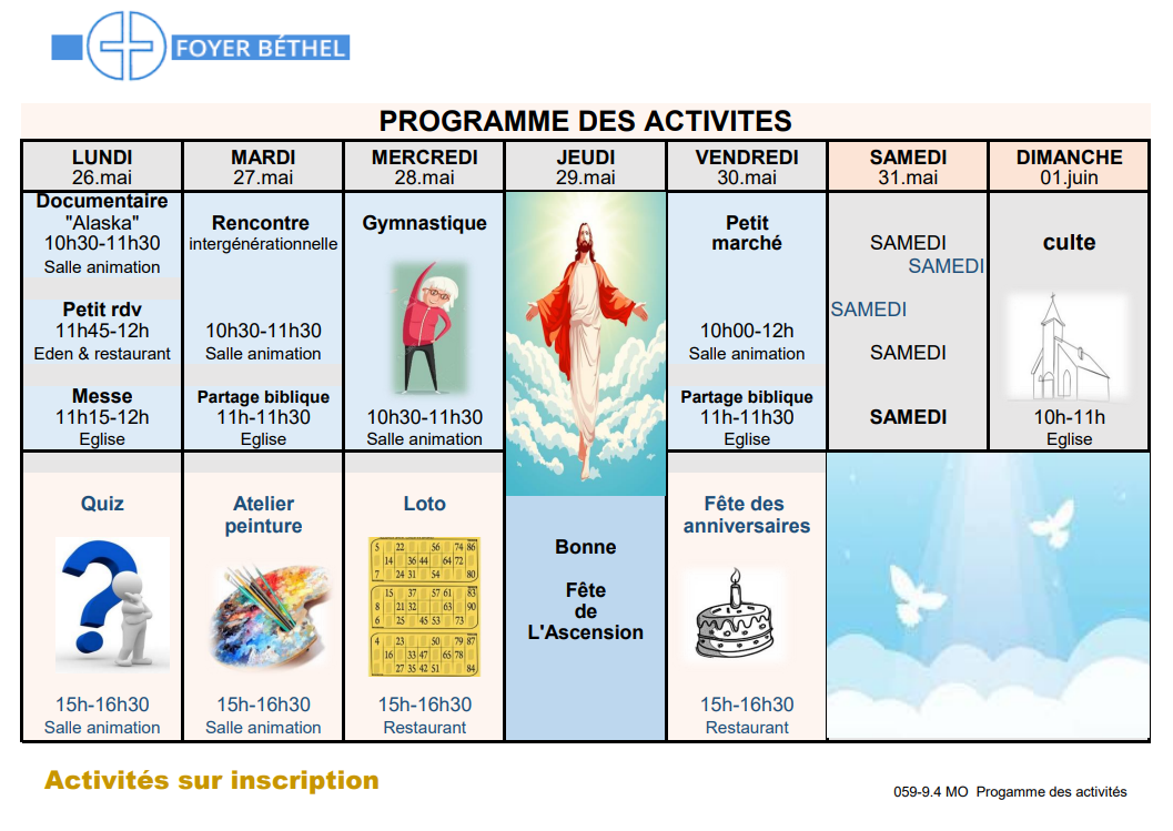 Programme - Foyer Béthel