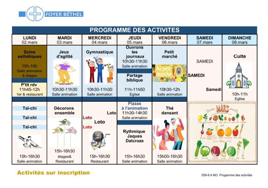 programme EMS Foyer Béthel