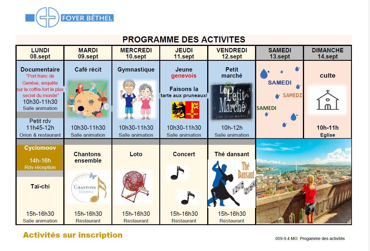 Programme - Foyer Béthel