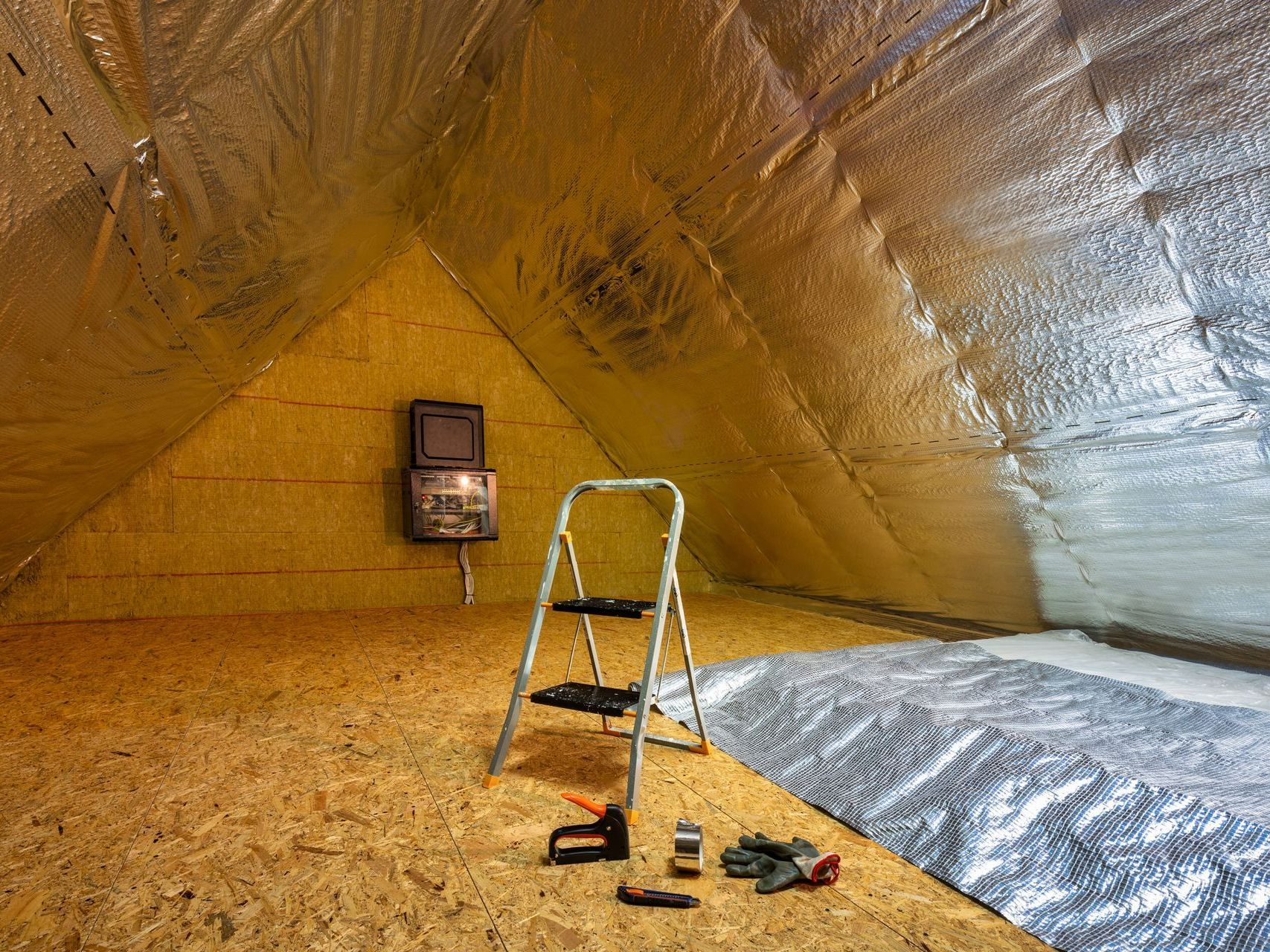 Des combles en rénovation avec couverture thermique
