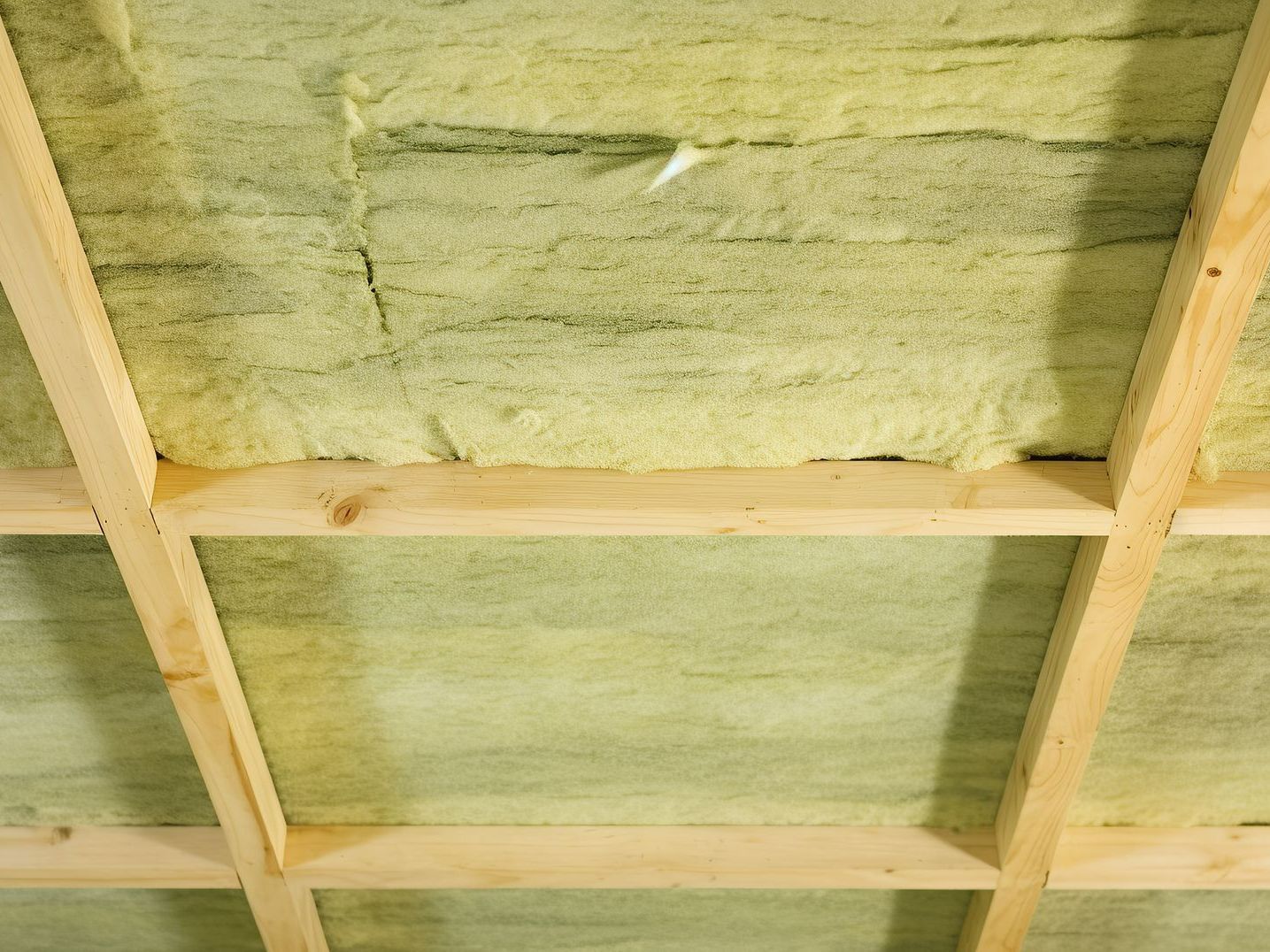 Isolation d'un plafond avec de la laine de verre