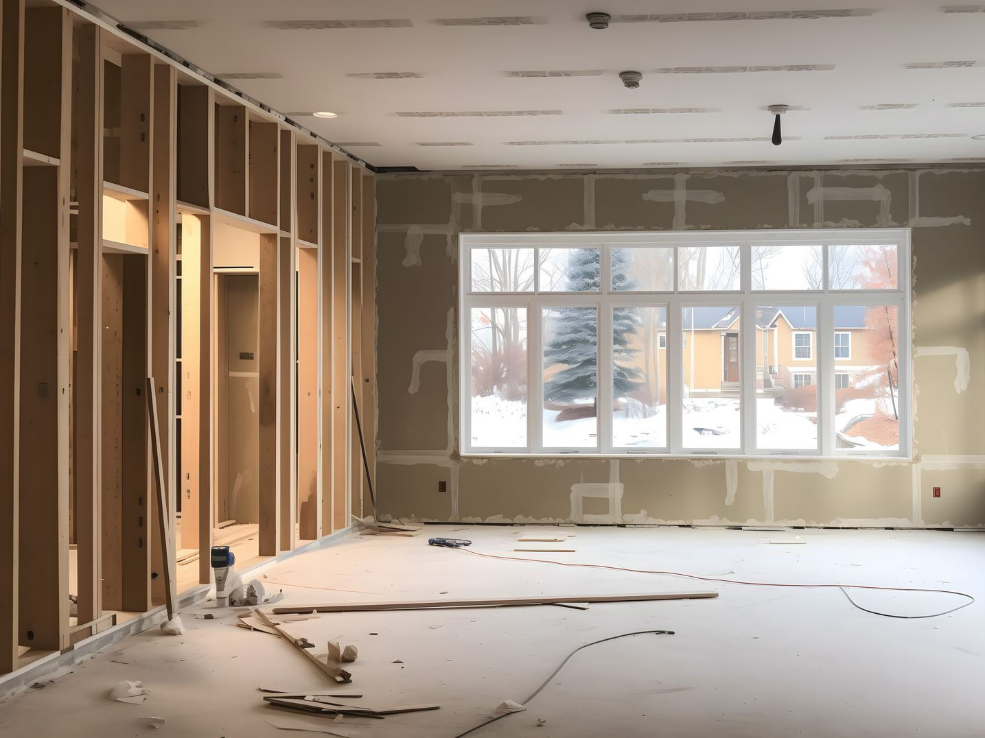 Intérieur en travaux