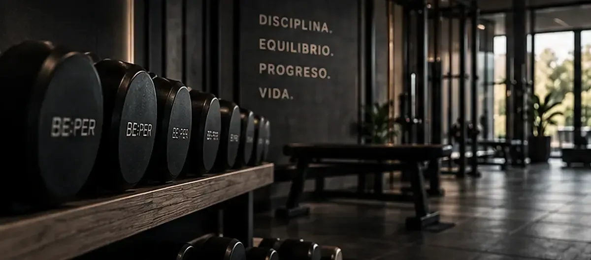 Una mujer estira una pierna en una máquina de Pilates en un estudio, vestida con una camiseta blanca y mallas negras.