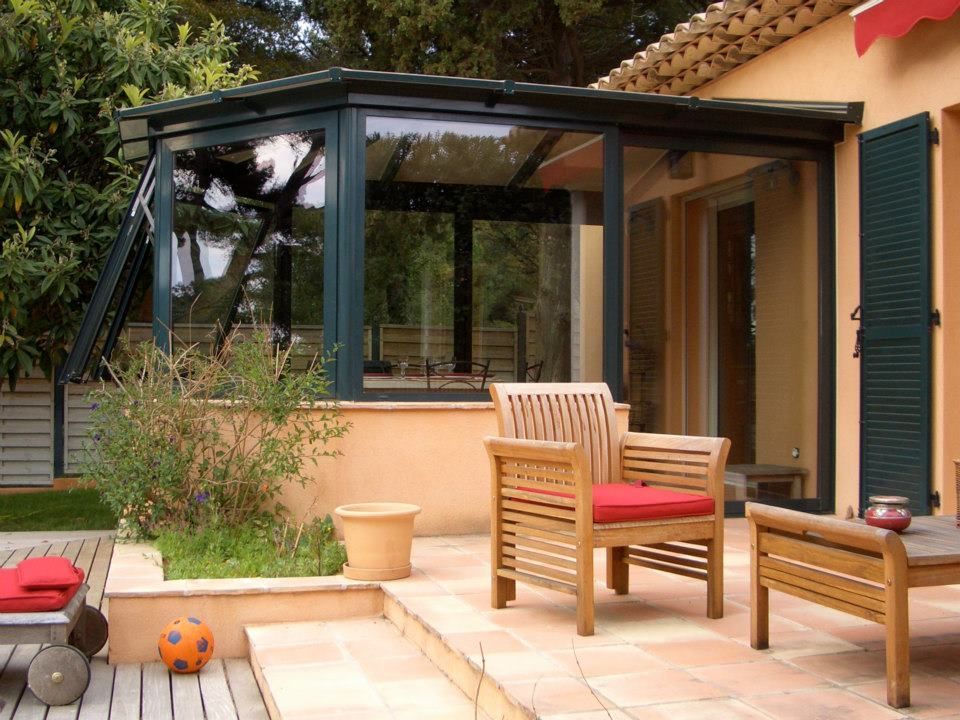 Véranda en aluminium.