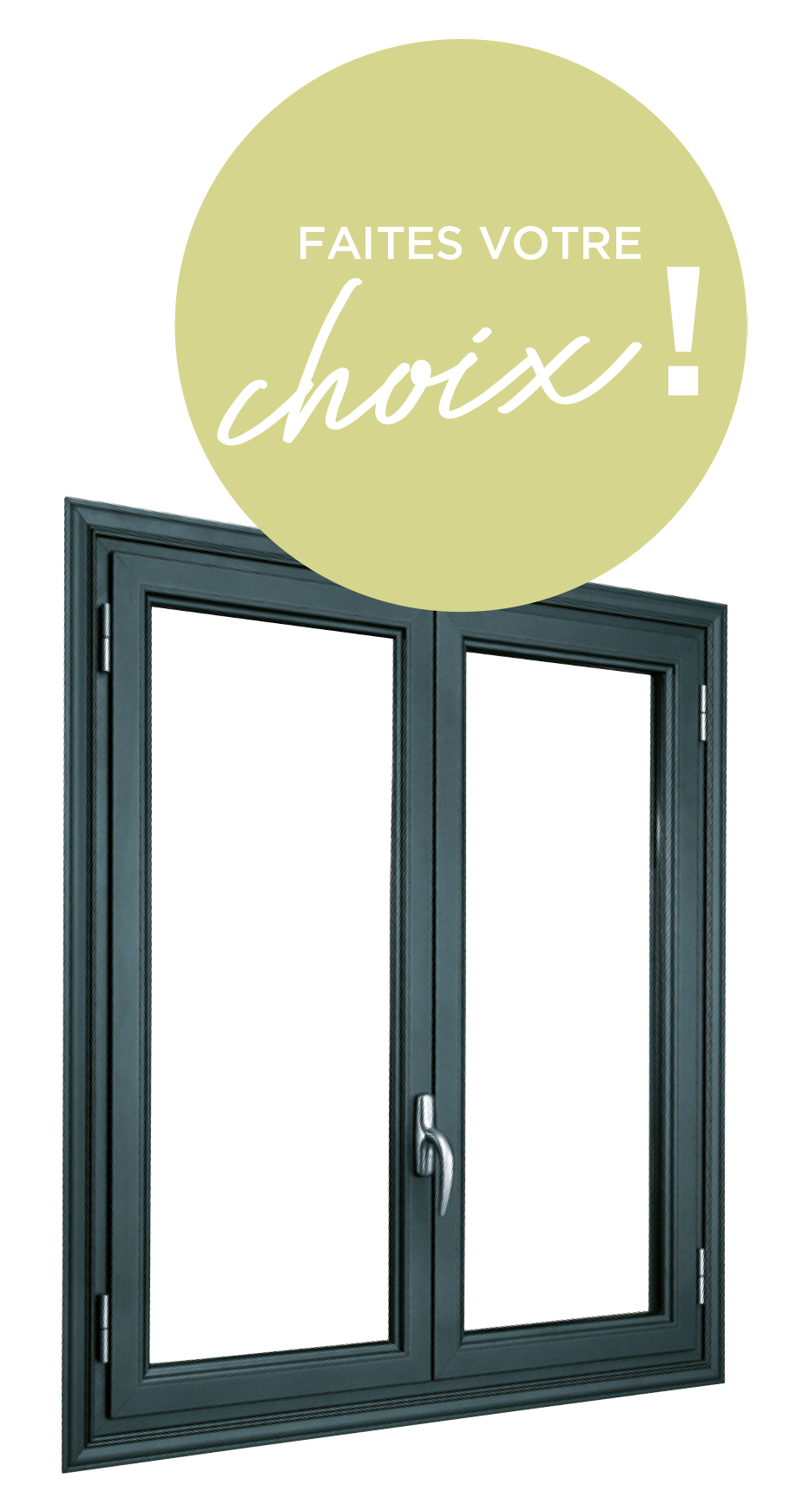 Fenêtre anthracite.