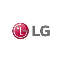 Logotipo de LG: círculo rojo con una "L" y una "LG" gris al lado.