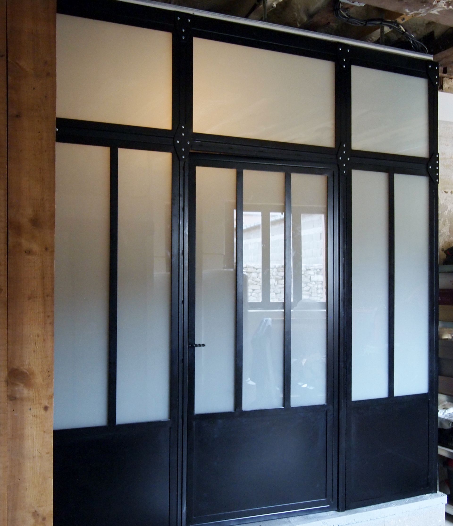 Verrière avec verres fumés