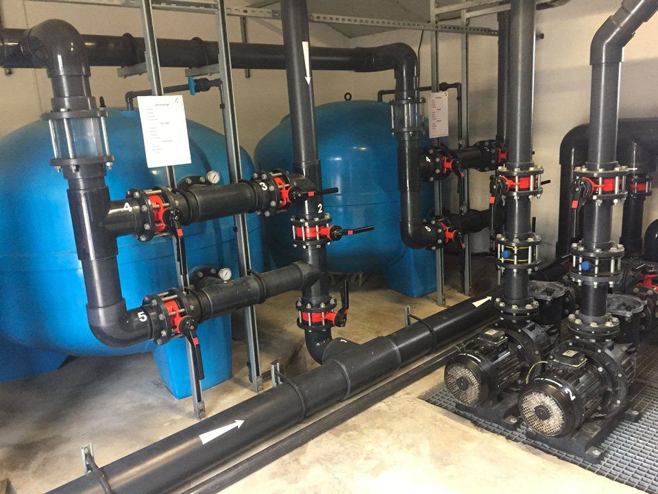 Système de pompes et ballons d'eau