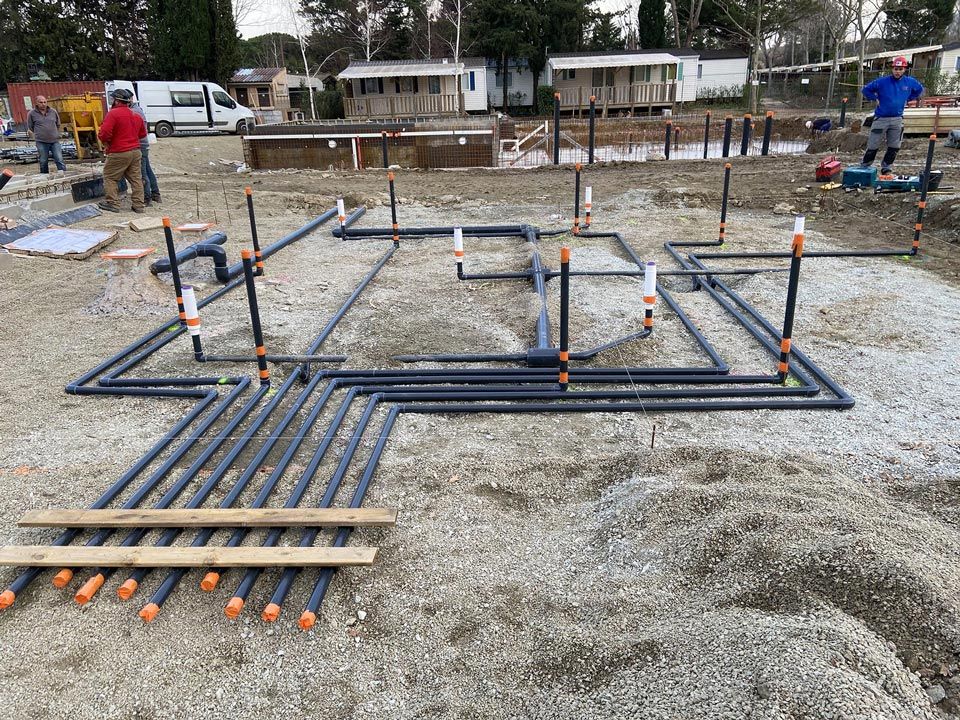 Chantier installations aquatiques