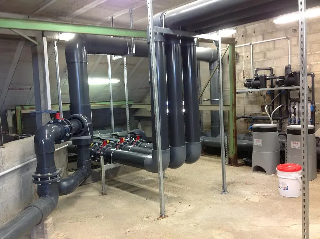 Réseau de canalisation de filtration