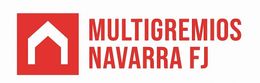 Un logo rojo y blanco para Multigresmos Navarra FJ