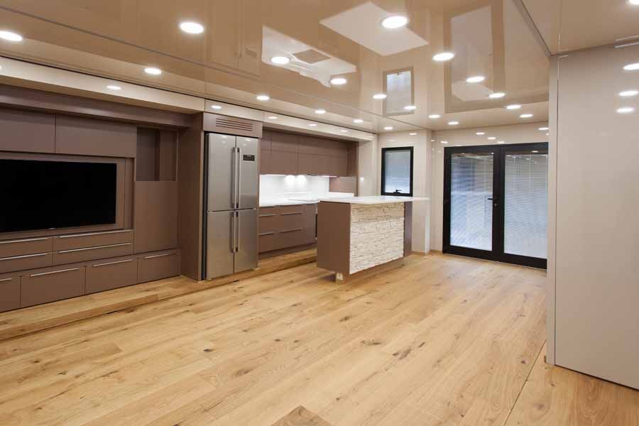 Cuisine à l'américaine refaite à neuf