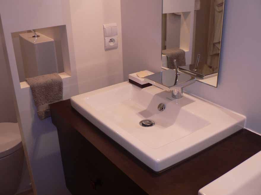 Petite vasque de toilettes avec un design moderne