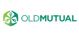 A green and white logo for old mutual