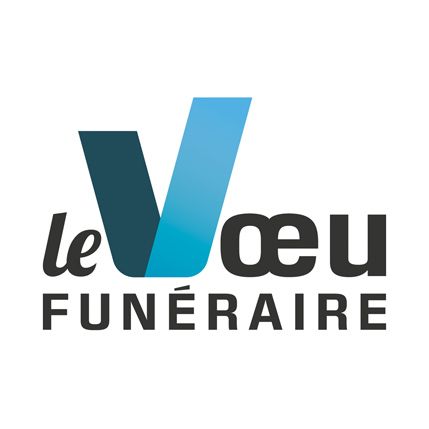 Le logo Le Voeu Funéraire bleu