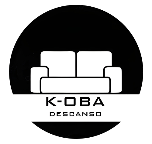 Un logotipo en blanco y negro de un sofá en un círculo.