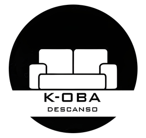 Un logotipo en blanco y negro de un sofá en un círculo.