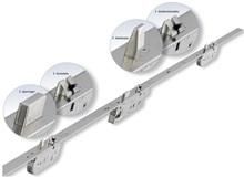 Ein Bild eines Glasschiebetürschlosses auf weißem Hintergrund.