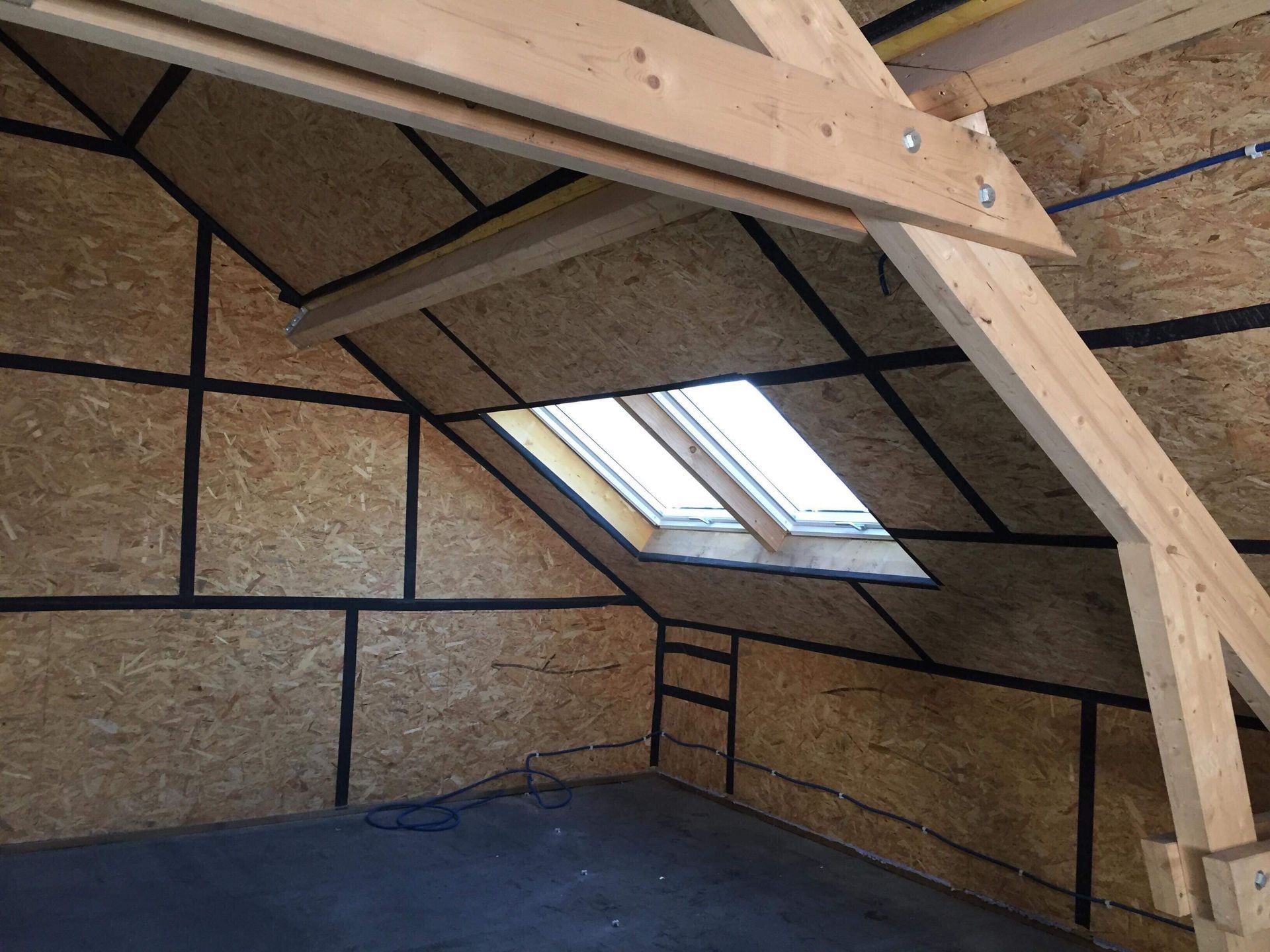 Combles avec panneaux isolant