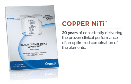 Cobre niti 20 años ofreciendo de manera constante el rendimiento clínico comprobado de una combinación optimizada de los elementos