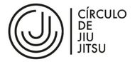 Logotipo para C&iacute;rculo de Jiu Jitsu con icono circular negro de Jiu Jitsu y texto sobre fondo blanco