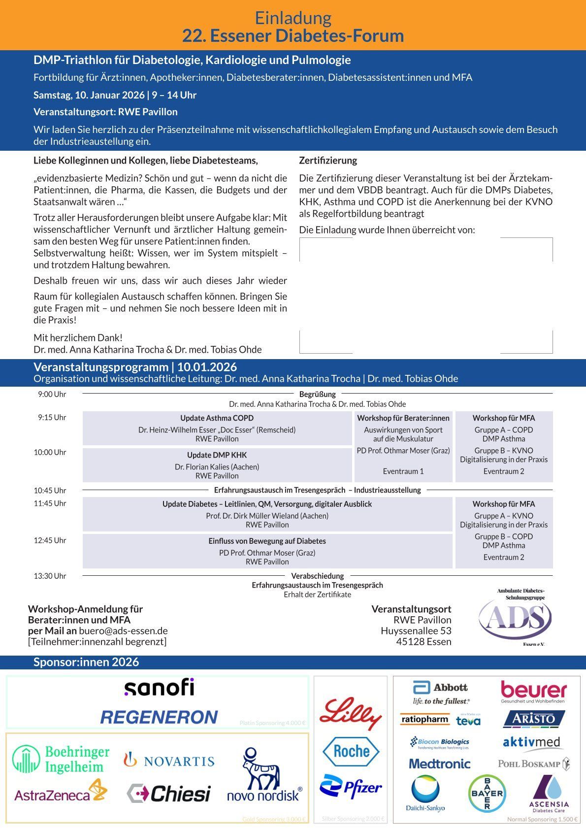 Einladung Treffen des Gestdiab  2025