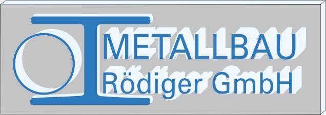 Ein Logo für Metallbau Rodiger GmbH wird angezeigt