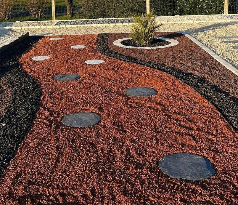 Pouzzolanne brique pas japonais ardoise