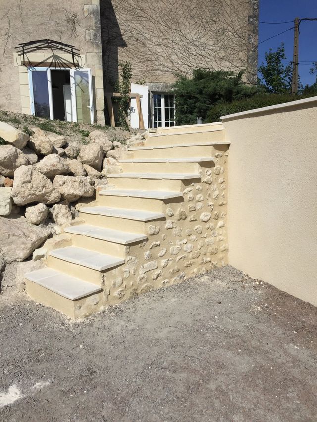 Escalier en dallage opus