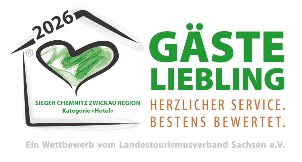 Logo des bestbewerteten Serviceanbieters „GästeLiebling“ 2026 mit grünem Haus und Text auf weißem Hintergrund