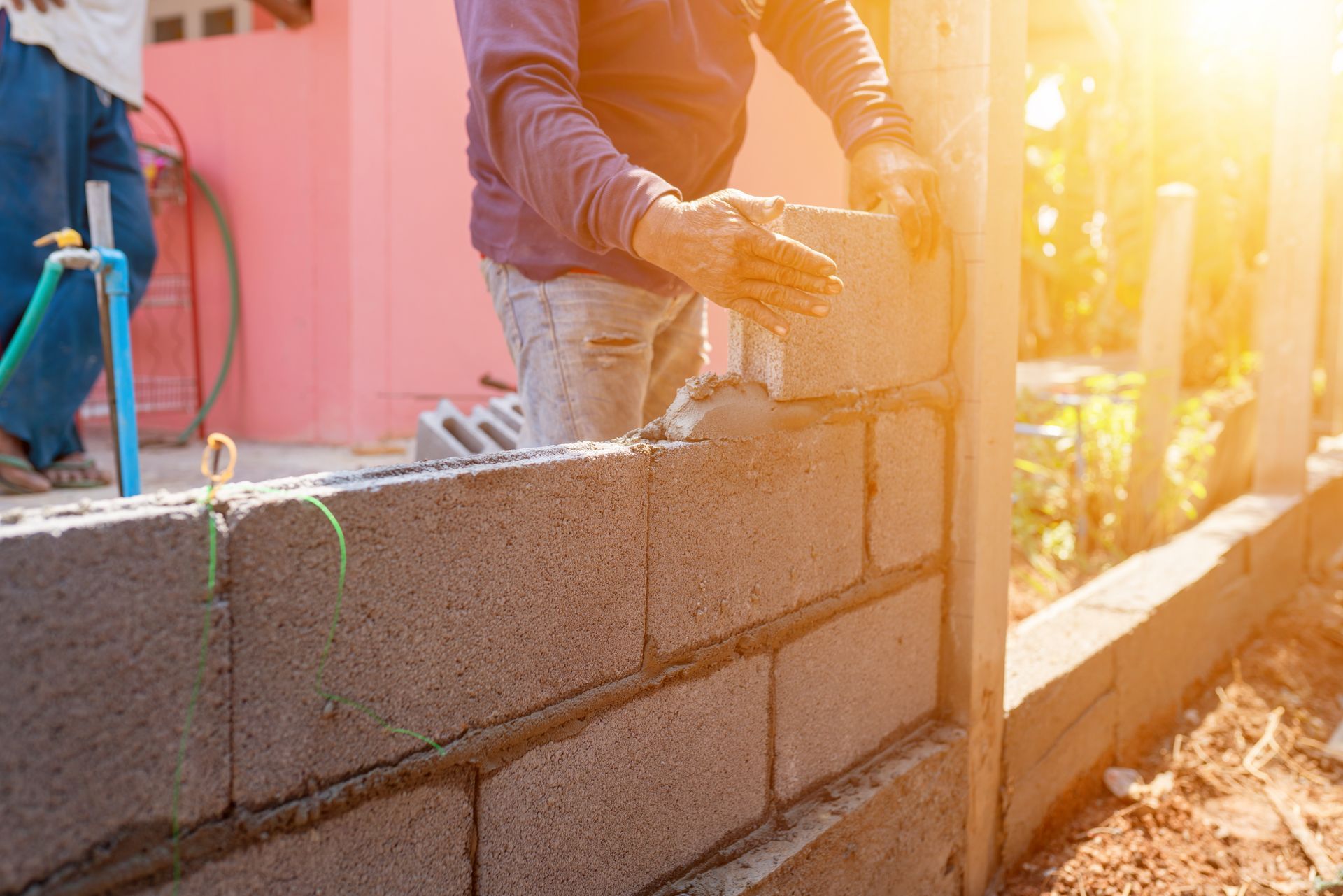 Construction de mur en béton