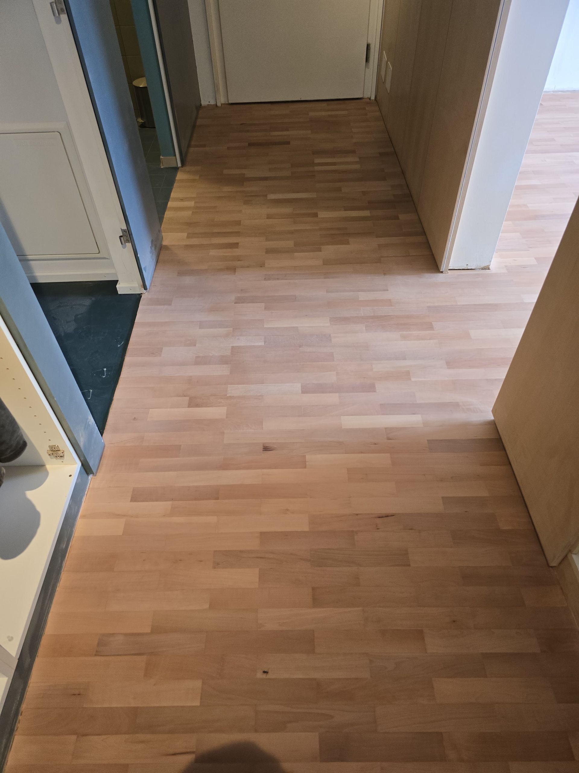 Ein Mann und eine Frau tragen Kisten in ein neues Zuhause.