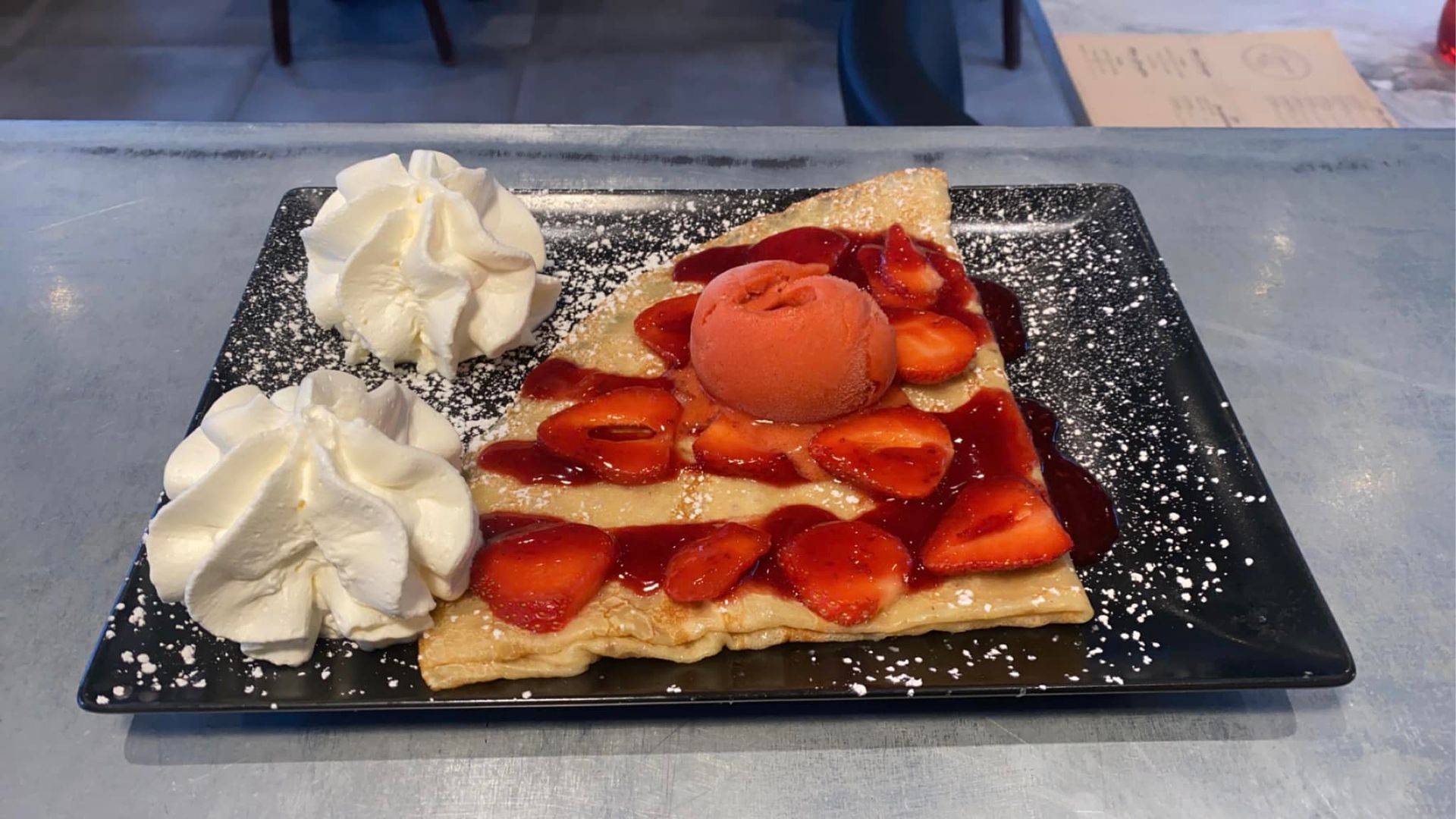 Crêpe aux fraises